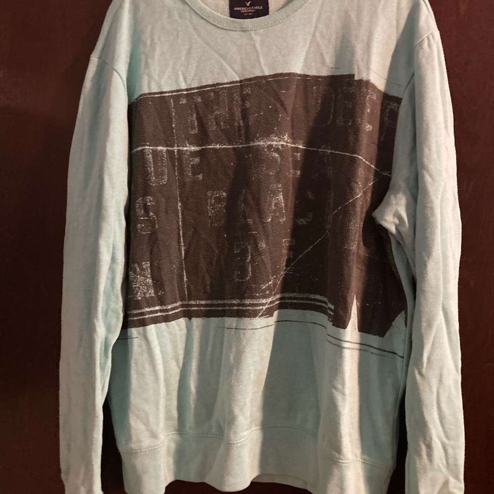 American Eagle Outfitters Blue and grey Crewneck Sweater